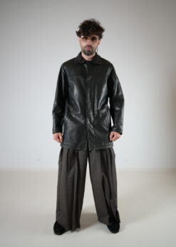 Manteau en cuir véritable