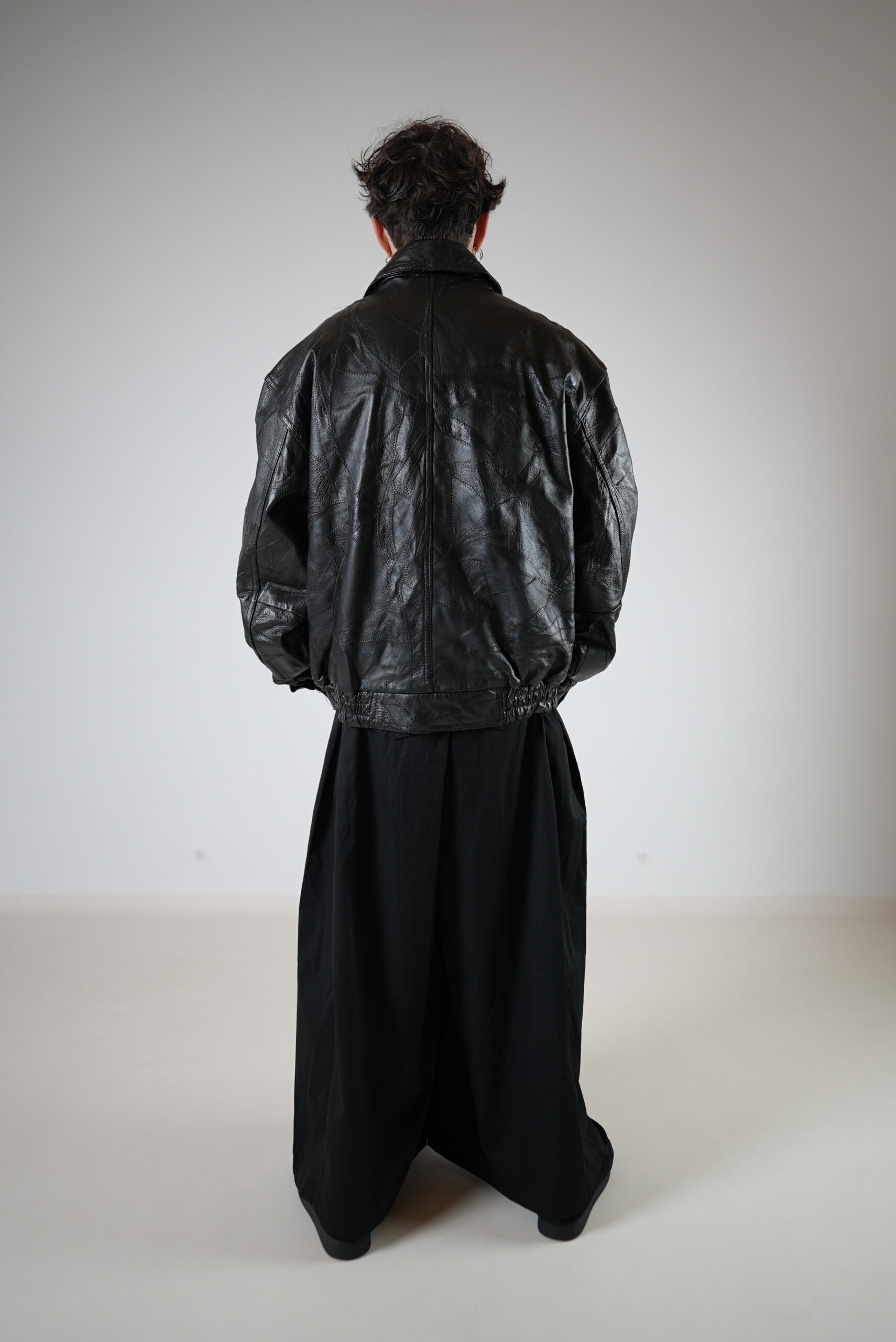 Veste en cuir patché – Image 3