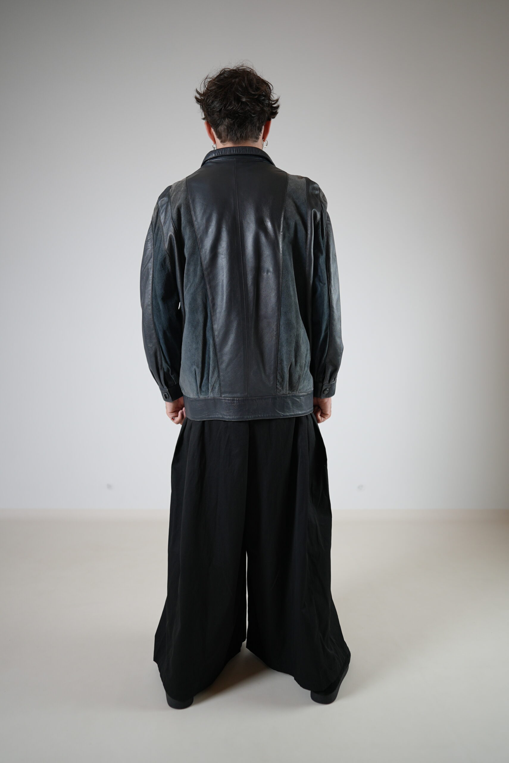 Veste en cuir Bleu – Image 3